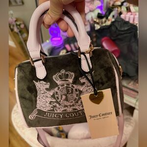 Juicy couture, classic Scotty dogs, mini satchel bag color chocolate